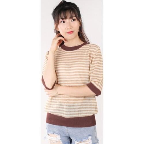Latest 2021Summer Womens T-shirt Short Sleeve Ice Silk Slim Knitted Blouse Sweatshirt Breathable Sexy Female Round Neck
