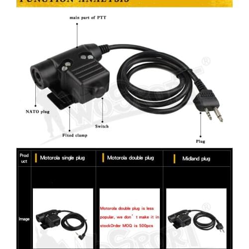 NEW Outdoor Live Person CS U94-PTT Tactical Equip Z.Tactical PTT with Tactical Headset