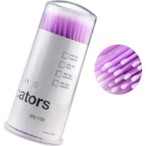 500Pcs Disposable Micro Applicators Mascara Brushes Mini Swab for Eyelashes Extensions Eyelash Glue Cleaning Stick Regular