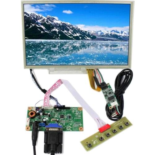 VGA LCD Controller Board With 10.2inch 1024x600 HSD100IFW1 CLAA102NA0ACW LCD With Resistive Touch Panel