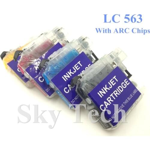 Full Ink Refillable Cartridge suit for Brother LC563 , LC-563 Suit for Brother J2310 J2510 J3520 J3720 ,With ARC chips