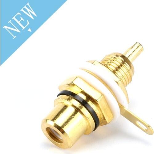 10pcs RCA Female Connector Socket Adapter Plug For 3.5mm Audio Plug AV Plug Gold Red Black Panel Connector For Amplifier Speaker