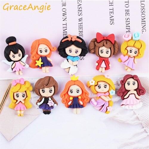 10pcs Mix Hair Wear Jewelry diy Flatback Accessories Princess Child Model Toys Doll House Decoration Little Girl Jewelry Gift