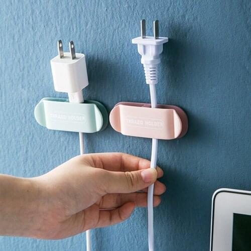 Plug Fixed Device Multi-Functional 4Pcs/Set Portable Wire Storage Home Decorate ABS Punch-Free Coil Design