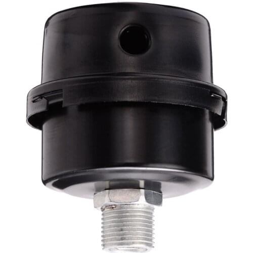 1pc Black Metal Oil Free Air Compressor Parts Muffler 3/8"BSP 16mm Thread Noise Air Intake Filter Silencer Mayitr