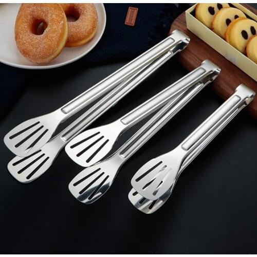 1Pcs 304 Stainless Steel Food Clip For Food Barbecue Kitchenware Bread Steak Barbecue Baking Tools 7 inch/9 inch/12 inch