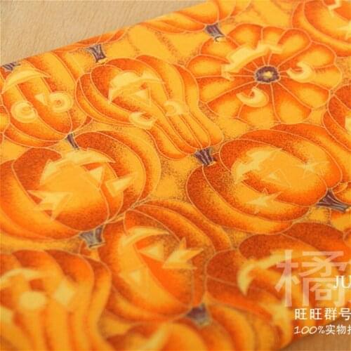 110x50cm Halloween Pumpkin Pattern cloth Diy Home Decoration sewing Fabric