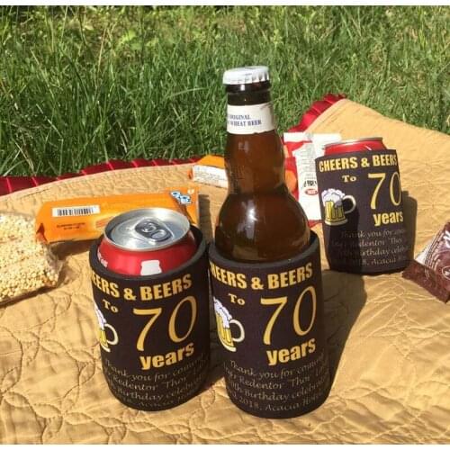 150pcsCustomized Logo Stubby Holder Neoprene Can Cooler Insulated Can Holders For Beer Bottle Picnic Cooler Thermal Bag Wedding