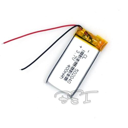 3.7V 400 mAh 502040 Li-Polymer Rechargeable Battery Li Po ion for GPS Bluetooth MP3 MP4 MP5 052040