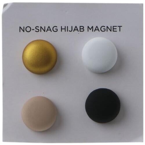 B36D 4pcs Safe Hijab Brooch Strong Metal Plating Magnetic Hijab Clip Luxury Accessory No Hole Pins Magnet Brooches