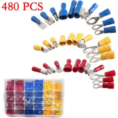 480pcs Boxed Cold-pressed Terminal Block 30 Types Of Cold-pressed Terminal Set Practical Terminal Block