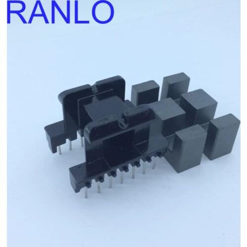 5sets/lot EI40 EE40 7+7pin horizontl transformer bobbin + TDG PC40 magnetic Soft Ferrite core EE bobbin