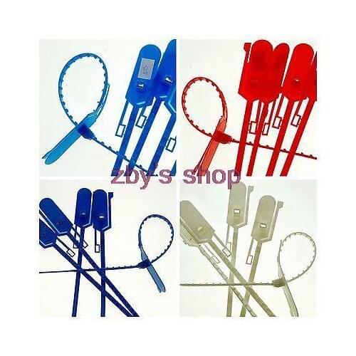 60 Pcs High Quality Four colours 415mm Plastic Lead Seal + Metal Plate Used Container Tanker