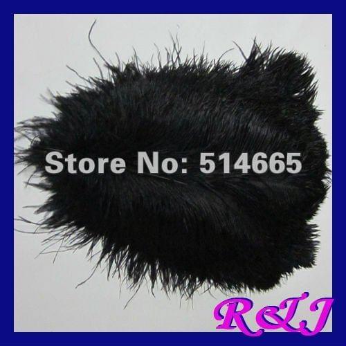 Free shipping Cheap ostrich feather 100pcs 12-14 inches 30-35cm black Ostrich plumage ostrich plume