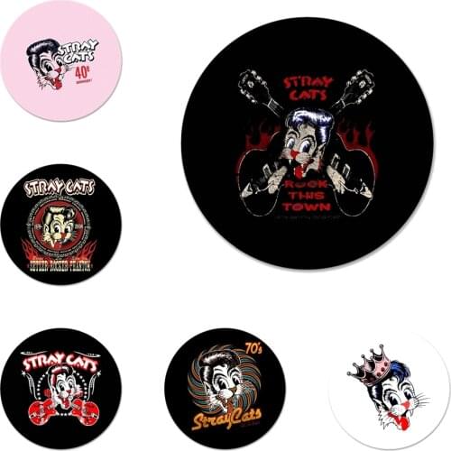 Stray Cats Rockabilly Icons Pins Badge Decoration Brooches Metal Badges For Backpack Decoration