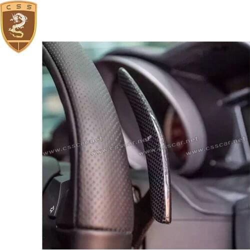 CSSYL High Quality Dry Carbon Fiber SHIFT PADDLES For 488 Spider GTB carbon fiber paddle shifter Car Styling Shifting pieces