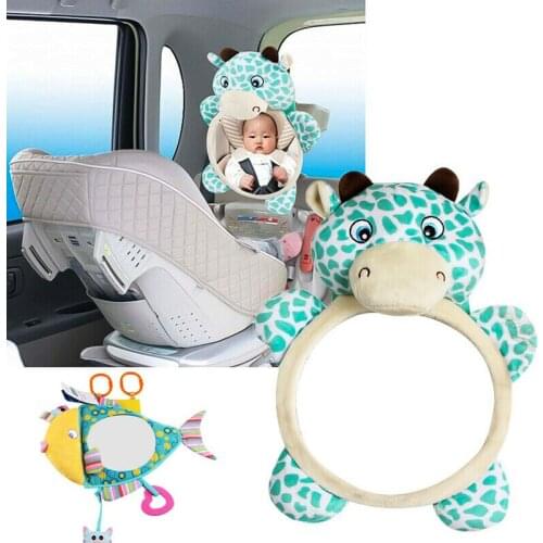 Cute Large Wide View Rear Baby Child Car Seat Safety Mirror Adjustable Headrest Mount Car Home Decoration