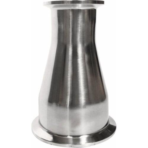 19 25 32 38 45 51mm Pipe OD x 1.5" 2" Tri Clamp Reducer SUS 304 316L Stainless Steel Sanitary Pipe Fitting Connector Homebrew