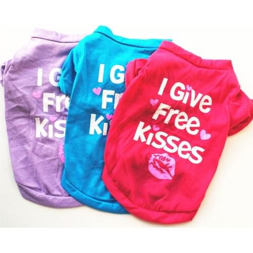 Pet Dog Sleeveless T-shirt Vest Spring Summer Costume Dog Cat Shirts Pet Costume For Small Dogs Puppy Clothing