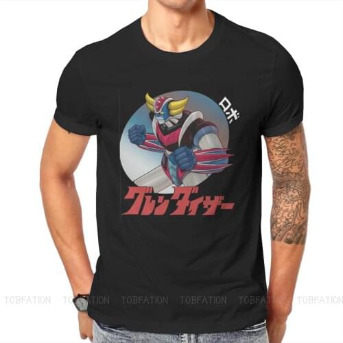 Goldorak Retro O Neck TShirt UFO Robot Grendizer Force Five Anime Pure Cotton Original T Shirt Mans Tops Fashion Oversized