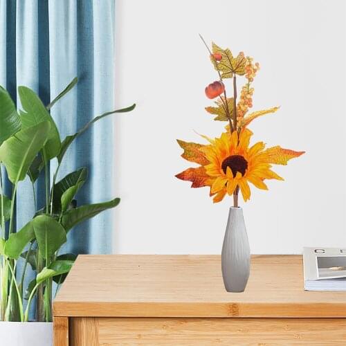 Simulation Plant Artificial Leaves Flowers Imulation Sunflower Silk Fake Decor Wedding Home Furnishings 38cm Maple Leaf Bouquet