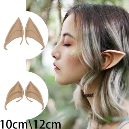 Elf Ears Halloween Cosplay Props False Elven Ears Soft Pointed Mysterious Fairy Ear Party Supplies Halloween Decoration