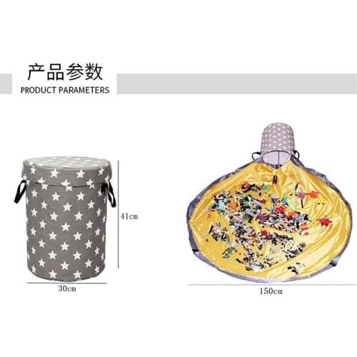 Multifunctional Portable Toys Storage Oversized canvas toy storage bag Quick storage bucket outdoor baby toy cushion bag