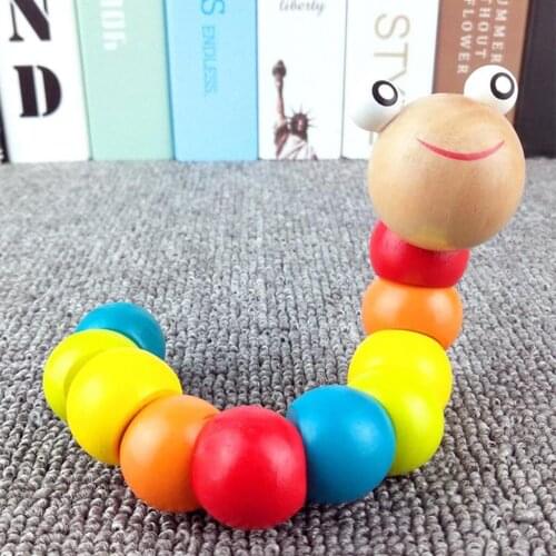 Colorful Worm Baby Finger Game Toy Gifts Party Favor Motor Skills 19cm