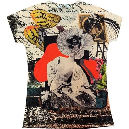 Summer New Fashion Printing Short Sleeve Top Tshirt Tees Women Funny Female T-Shirt Tops