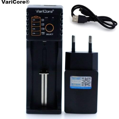 VariCore V10 V20I AA AAA 18650 26650 18350 14500,10440 26500 Lithium 3.2V 1.2V 3.7V NiMH Battery 5V OUT Charger+5V 2A charger