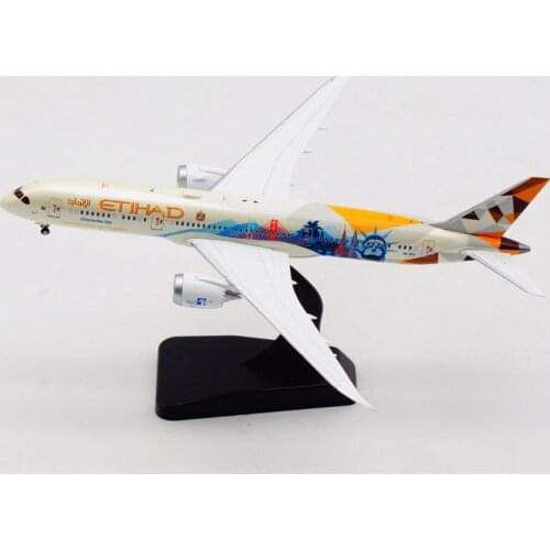 1/400 scale B787-9 A6-BLC For ETIHAD Airline American Ver airplane toy aircraft diecast alloy plane with landing gear model