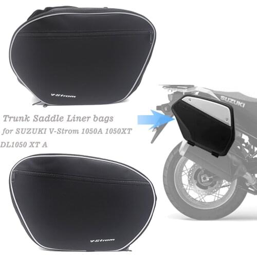 Motorcycle luggage bags Expandable Inner Bags Black Trunk Inner Bags For SUZUKI V-STROM DL1000 DL 1000 V strom DL650 2014-2020