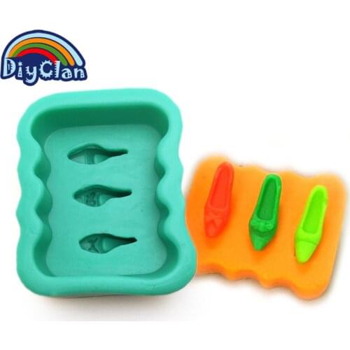Shoes Soap Silicone Molds For Cake Chocolate Mold Handmade High-heeled Shoes Chocolate Levulose Mould S0166XZ