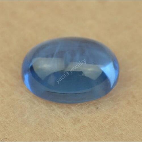 Wholesale 3x5~8x10mm 108# Light Blue Color Oval Cabochon Spinel Stone Loose Gems For Jewelry DIY