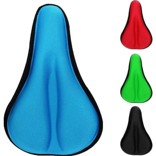 Bicycle Pad Cushion Cover MTB Road Bike Bicycle Cycling Breathable 3D Silicone Saddle Seat Pad Cushion