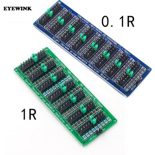 0.1R-9999999R Programmable Resistor Resistance Board Module 1/2W 1% 8pcs Jumper Caps 0.1-9999999MΩ