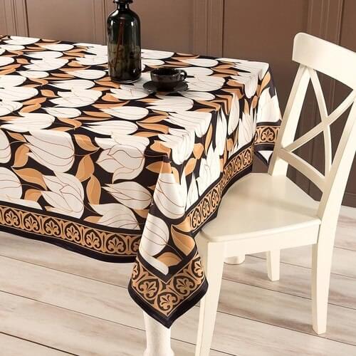 Dough Tulips 150*220cm Rectangle Table Cloth Dining table Cloth Square-Fashion Vivid Color Pattern Gift Stain resistant special Fabric