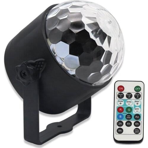 RGB LED stage light small magic ball rotating sound disco party lights strobe lights for Christmas home KTV Christmas wedding