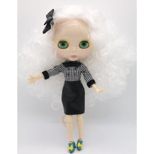 Joint body Nude Blyth Doll white hair Factory doll Fashion doll Suitable For DIY 20171030W