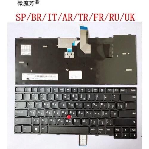 US/SP/BR/IT/AR/TR/FR/RU/UK New for Lenovo E470 E470C E475 FRU 01AX040 Laptop QWERTY Spanish
