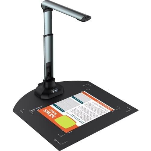 USB Document Camera 12MP for Teachers Laptop A3/A4 Size Portable Book Document Scanner with Extension Stand OCR Zoom Paint Tool