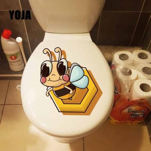 YOJA 20.8X22.5CM Modern Art Living Room Home Decor Wall Stickers Toilet Decal Hardworking Bees T5-0821