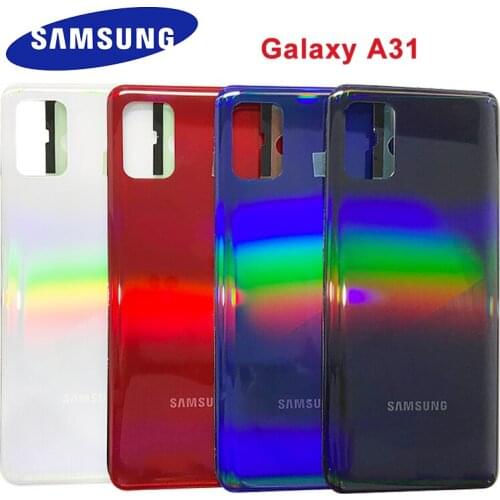 Samsung Galaxy A31 Back Battery Cover Door Rear Housing Cover Replacement Case For Galaxy A31 5G With Logo & Adhesive Sticker