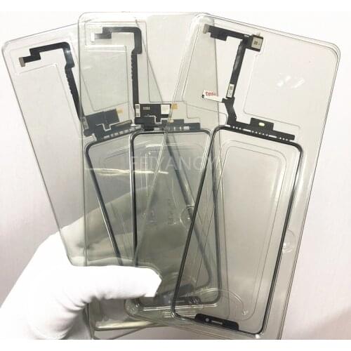 1 /5/10pcs For Apple iphone X XS XSmax No Welding Touch Screen + Oca Digitizer Front Glass Lens Outer Panel Flex