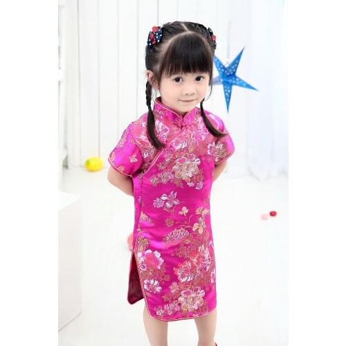 2019 Cute Baby Girls' chi-pao summer Dresses cheongsam New Year