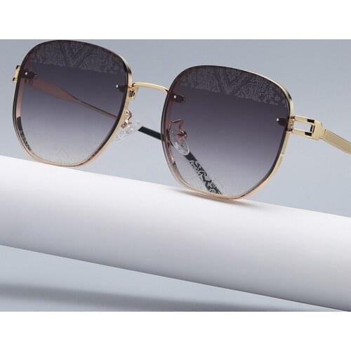 2021 Fashion Cool Metal Pilot Style Gradient Sunglasses UV400 Men Women Vintage Brand Design Sun Glasses Oculos De Sol 315