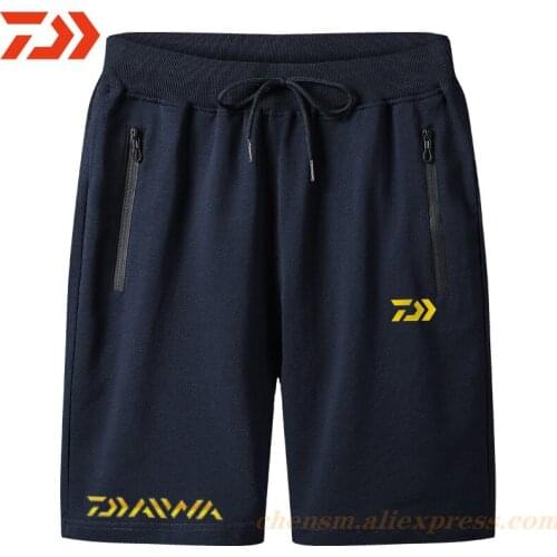 2021 New Daiwa Pants Men Fishing Shorts Summer Thermal Solid Multi-pocket Casual Trousers Sport Loose Pants Men Plus Size Shorts