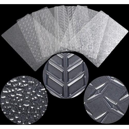 6pcs Grid Transparent Texture Mat Cake Chocolate Printing Mold Grid Decorating Tools Plaid Embossed Texture Baking Mat