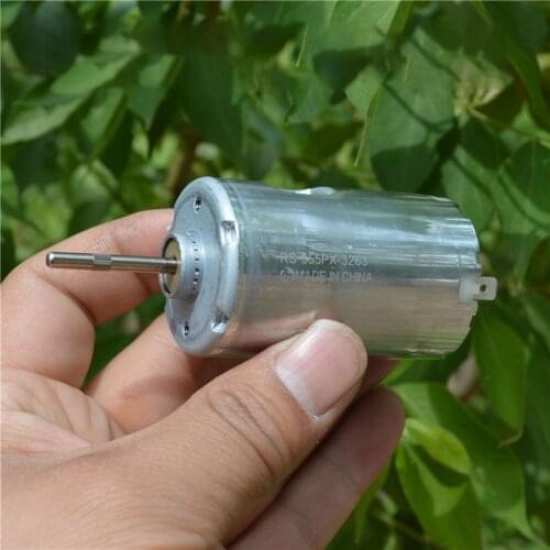 RS555 Motor Mute Large Torque Micro Motor Automotive Precision Instrument Motors DIY Materials DC6V-DC24V 2300-9400rpm 0.2A