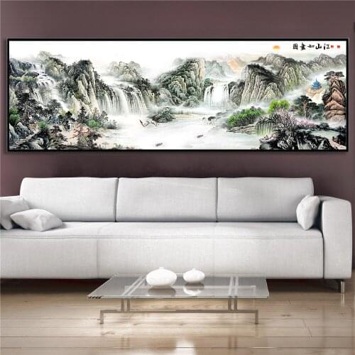 Large 5d Diamond Painting Sansui Mountain Landscape Big Size Leaf Bonsai diy Diamond Embroidery Full Square Round drill